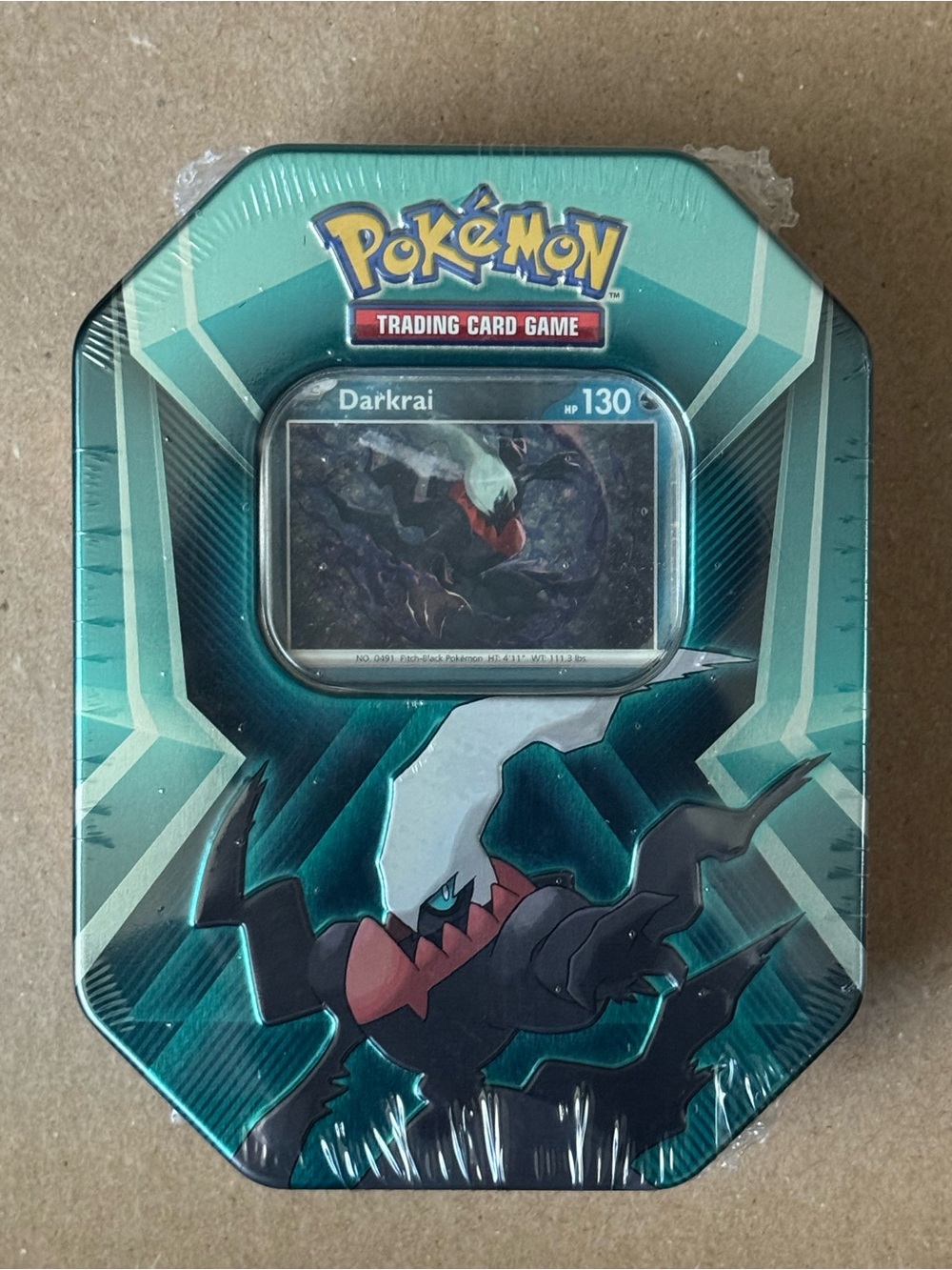 Pokémon TCG Triple Whammy Tin Darkrai – 3 Booster Packs – Sealed